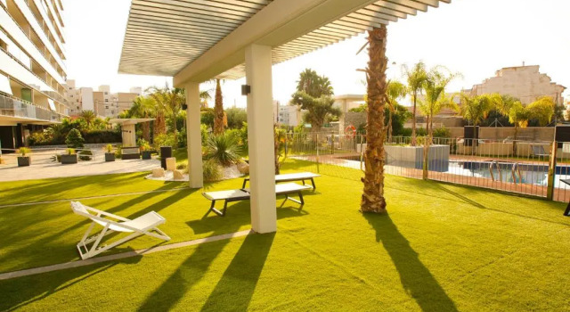 Lovely apartment with pool, AC and a great terrace, Забронировать Апартаменты/квартира Отели Кампельо с бассейном, Бассейн