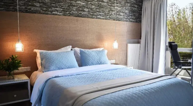 Двухместный номер Standard с балконом и с видом на море Karystion Hotel