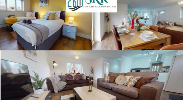 Srk Serviced Accommodation, 2 Bedroom Private Apartment, Business, Leisure, Contractors