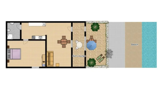 Апартаменты Dinos Walk to Beach Sea Views A C Wifi Car Not Required - 291