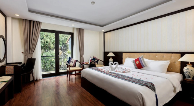Номер Deluxe с видом на город Sapa Diamond Hotel