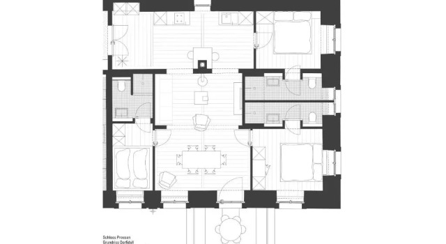 Апартаменты с 3 комнатами Schloss Prossen