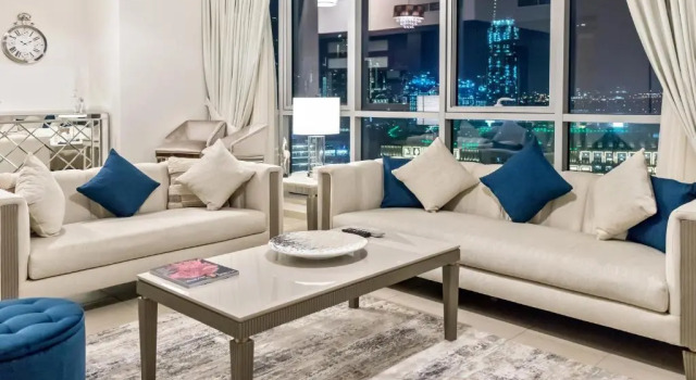 FAM Living - The Residences Tower - Burj Fountain View, Забронировать Отель Даунтаун Дубай , рядом с Дубайский аквариум