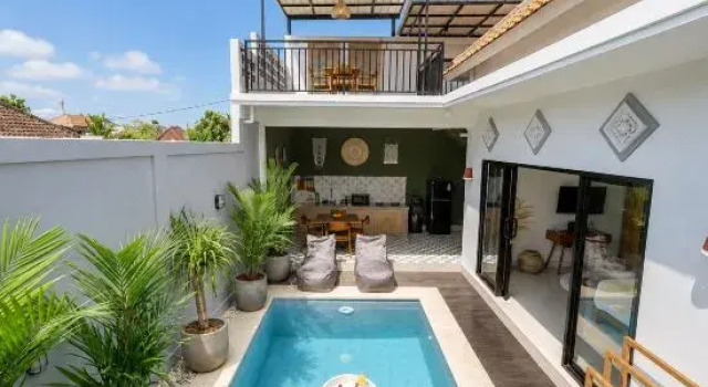 Bella Vita-2BR Villa in Canggu-Pool&Rooftop, Rezervovat Vila Chaty v Bali, Chalupa