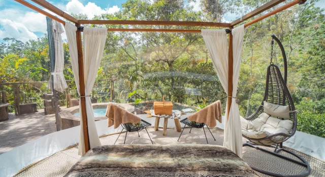 Двухместный номер Comfort с видом на горы BubbleSky Glamping Guatapé