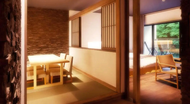 Полулюкс с балконом Premium Suites "Hanare Matsushimakaku" Produced by Shousuke no Yado Takinoyu