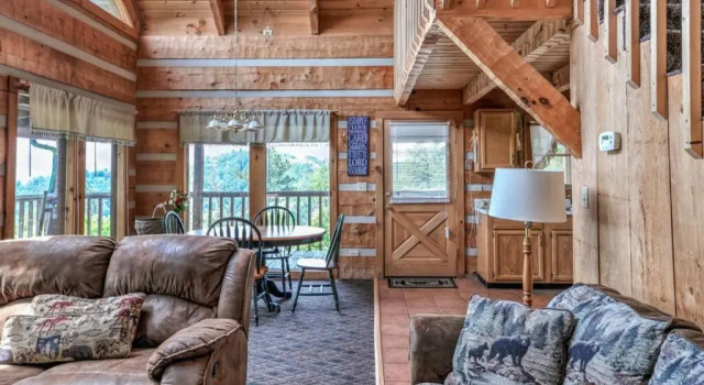 Super View Smoky Mtn Log Cabin Pool Table Hot Tub, Reserva ahora Apartamento Bluff Mountain Estados Unidos