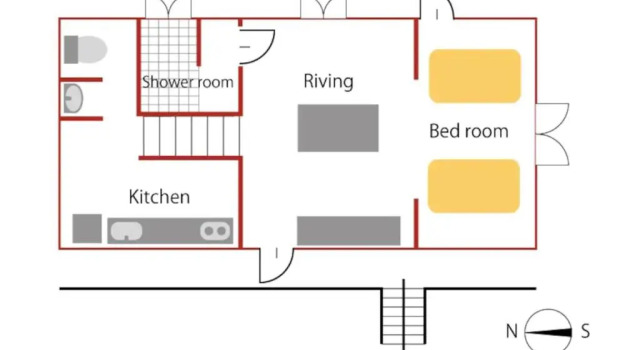 Вилла c 1 комнатой Villa SACHIIBARU