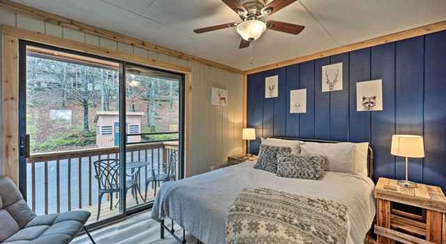 Апартаменты 1 Mi to Skiing: Beech Mountain Condo w/ Fireplace!