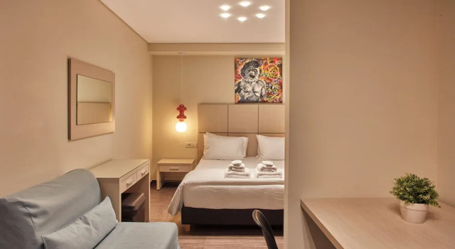 Двухместный номер Deluxe c 1 комнатой с балконом Athens Way Pop Art Hotel