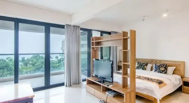 Семейный люкс Deluxe с 2 комнатами с видом на море Beihai Letu Haiju Vacation Apartment