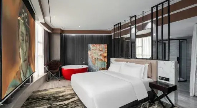 Двухместный люкс Premier с красивым видом из окна TOWO Shangpin Hotel Xian - Xian Line 1 Kaiyuanmen Metro Station