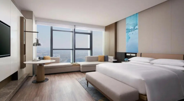 Двухместный номер Deluxe с видом на город Jinhua Marriott Hotel
