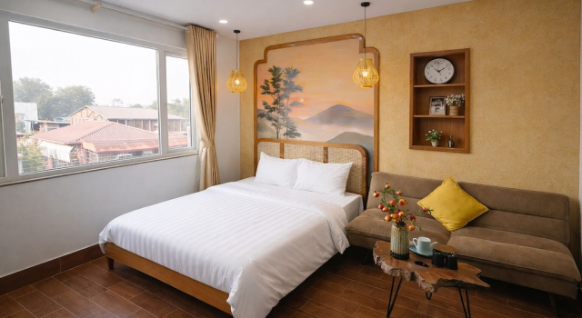 Трёхместный семейный номер Standard с видом на озеро Horizon Suites Lakeview - Truc Bach Boutique Stay Ha Noi