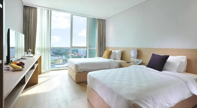 Dvoulůžkový s manželskou postelí Studio Midtown Residence Surabaya
