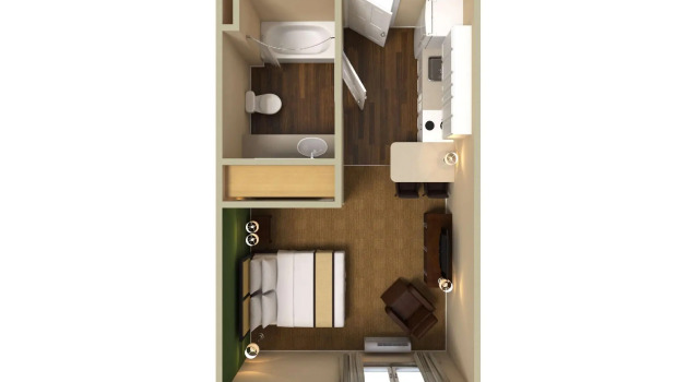 Двухместная студия Extended Stay America Suites - Kansas City - Overland Park - Nall Ave