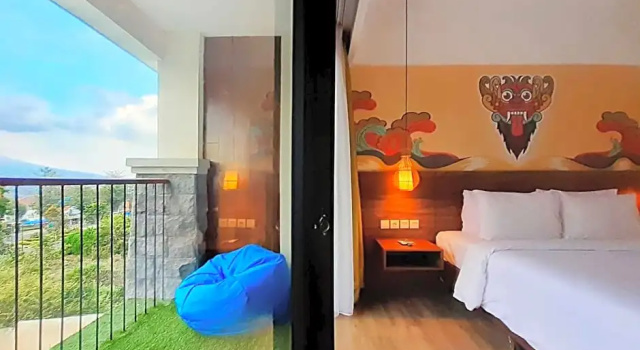 Superior Twin room with balcony and with city view The Batu Hotel & Villas
