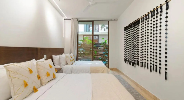 103 Cozy apartment with private terrace 2 br 2 ba, Rezervasyon Daire Tulum havuzlu oteller, Yüzme Havuzu