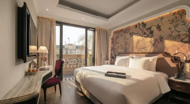 Номер Deluxe с балконом и с видом на город Heritage Ham Long Hotel and Spa