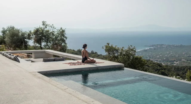 Вилла Deluxe с 3 комнатами с видом на море Monolithoi Villas Mani