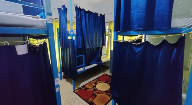 Кровать в общем номере The Lost Hostel