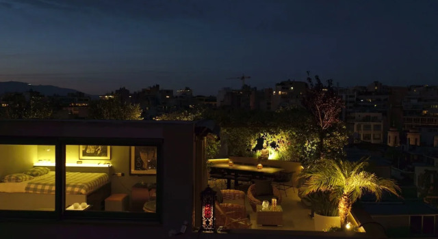 Номер Standard Пентхаус с балконом и с видом на город Athens Suites