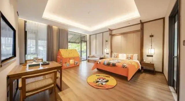 Люкс с 2 комнатами Qingcheng Mountain Yueshang Qingxiang Hot Spring Hotel