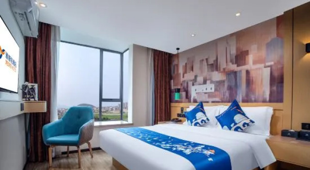 Кровать в общем номере Yeste Hotel (Yulin Experimental Middle School)