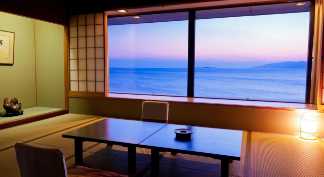 Номер Deluxe Kada Onsen Seaside Hotel Kada Kaigetsu