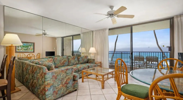 Люкс с 1 спальней и 1 ванной комнатой oceanfront Aston at Papakea Resort