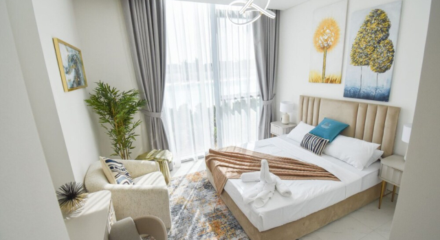 Yogi - Luxury Apartment With Beach Access, Забронировать Апартаменты/квартира Отели Дубая с бассейном, Бассейн