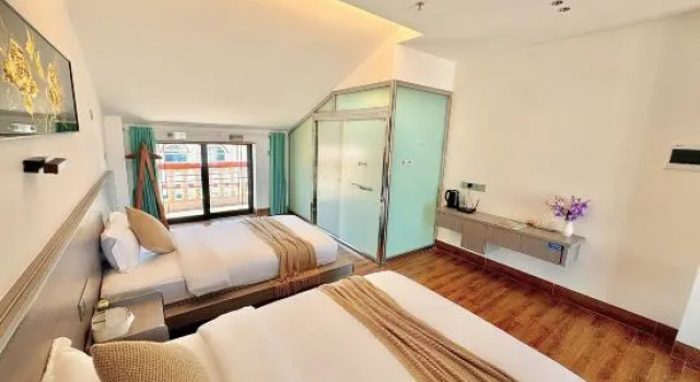 Двухместный люкс с видом на море Haixuan Homestay