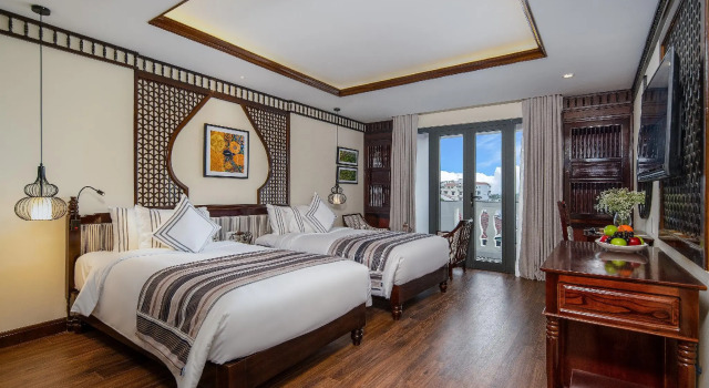 Двухместный номер Deluxe с балконом и с видом на город Le Pavillon Hoi An Paradise Hotel & Spa