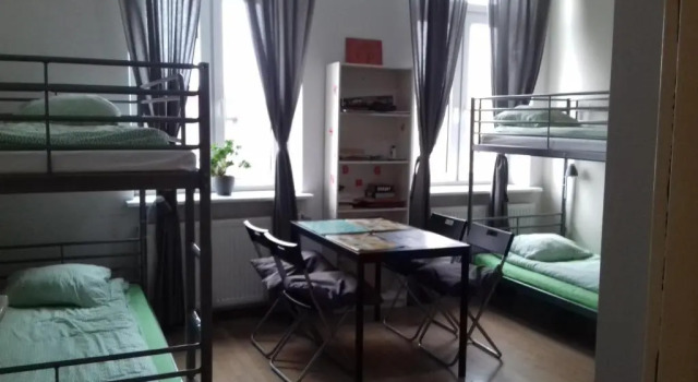 Кровать в общем номере Art Hostel