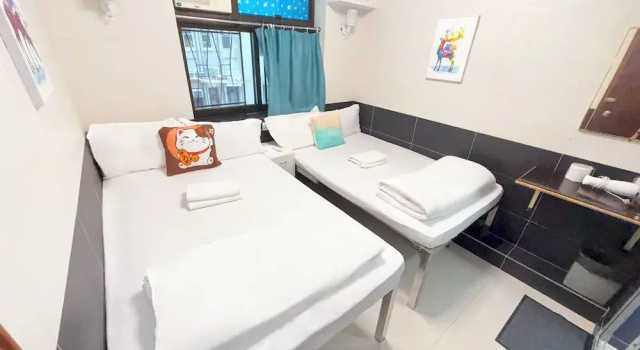 Четырёхместный номер Economy Apple Hostel 蘋果賓館