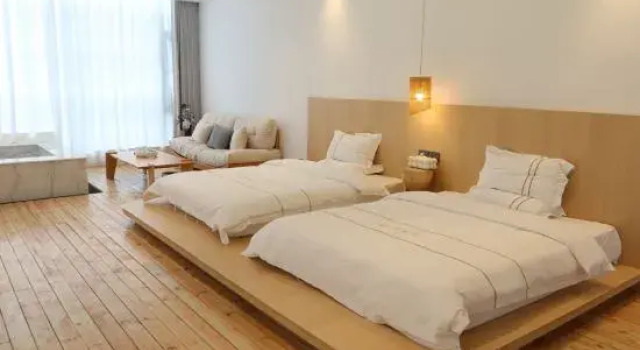Кровать в общем номере Tianyuanju Wenquan Homestay