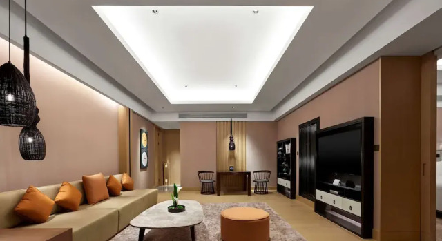 Двухместный люкс Deluxe с балконом и с видом на озеро Hilton Shanghai Songjiang Guangfulin