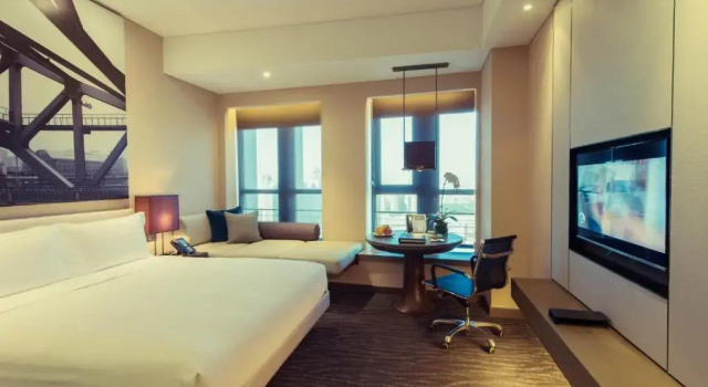 Двухместный номер Club Floor с видом на реку Pan Pacific Tianjin