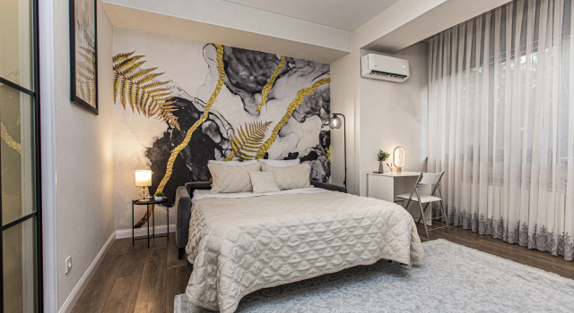 Квартира Bayhouse на Ади Шарипова 145к2, Забронировать Апартаменты/квартира Алматы Казахстан, рядом с Театр драмы имени М.О. Ауэзова