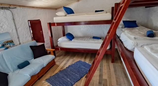 Кровать в общем номере с видом на горы Mountain Hostel&House Finca La Isa by Rose