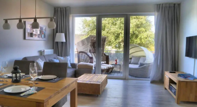 Апартаменты Boje 8; wunderschöne, großzügige Ferienwohnung für bis zu 5 Personen mit Balkon und Sauna