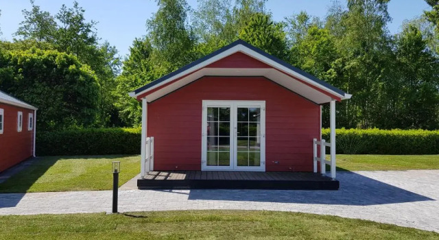 De Bijsselse Enk, Noors chalet 11, Rezerwuj Chalet Hotele w Veluwe z parkingiem, Parking