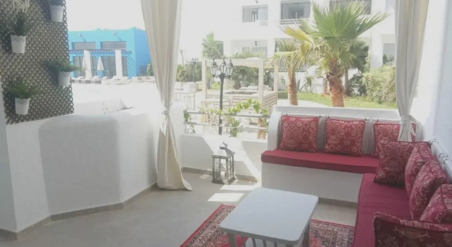 Apartment With one Bedroom in Province de Benslimane, With Wonderful sea View, Pool Access and Furnished Terrace - Near the Beach