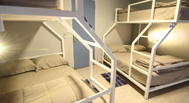 Кровать в общем номере The Moon Hostel Huahin