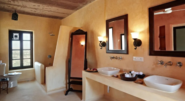 Двухместный люкс Luxury с балконом и с красивым видом из окна Ramathra Fort
