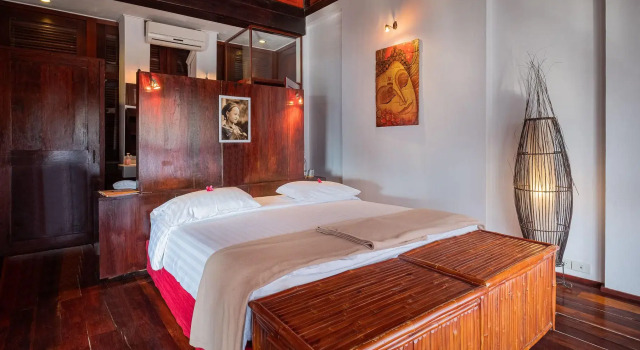 Deluxe double chambre avec balcon The Sanctuary Pakbeng Lodge