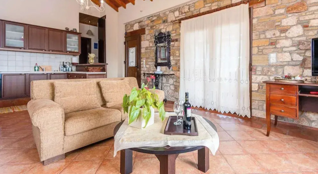 Beachfront Stone House - Samos Seaview Retreat
