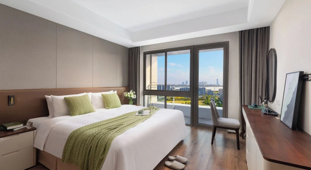 Апартаменты Premier с 2 комнатами с балконом Somerset Suzhou Bay Suzhou