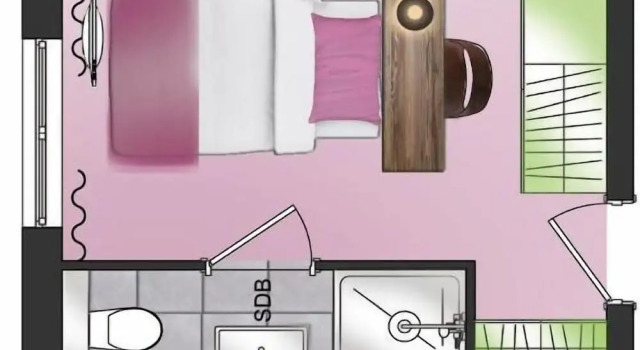 Standard simple chambre Hôtel Les Grillons