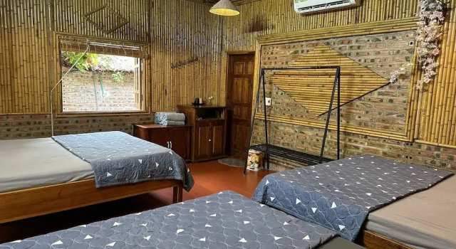 Четырёхместный семейный номер Standard Ninh Binh Bamboo Farmstay